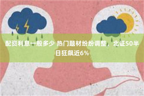 配资利息一般多少 热门题材纷纷调整，北证50半日狂飙近6%