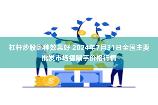 杠杆炒股哪种效果好 2024年7月31日全国主要批发市场福鼎芋价格行情